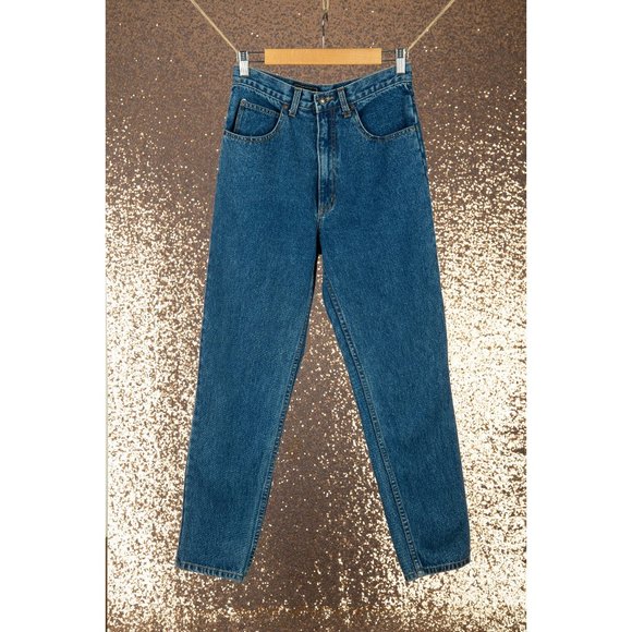 Vintage 80's High Rise Mom Jeans Blue by Pierre Cardin - Free Shipping -  Thrilling